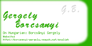 gergely borcsanyi business card